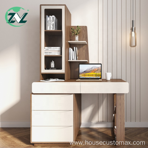 Multifunctional Storage Desk Wooden Home Office Wood Desk